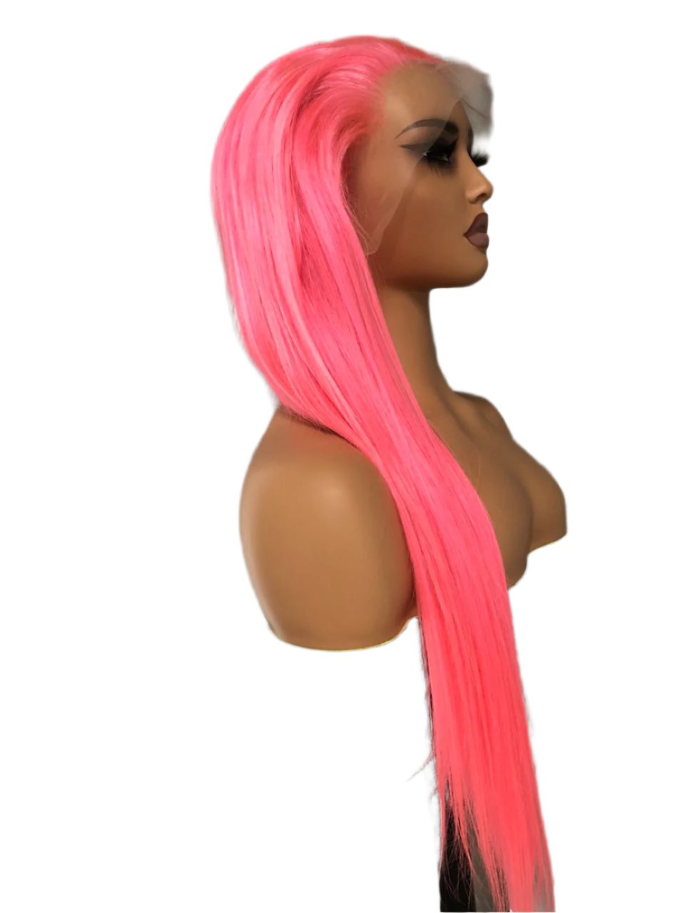 DOLLIE PINK 20" straight lace front wig