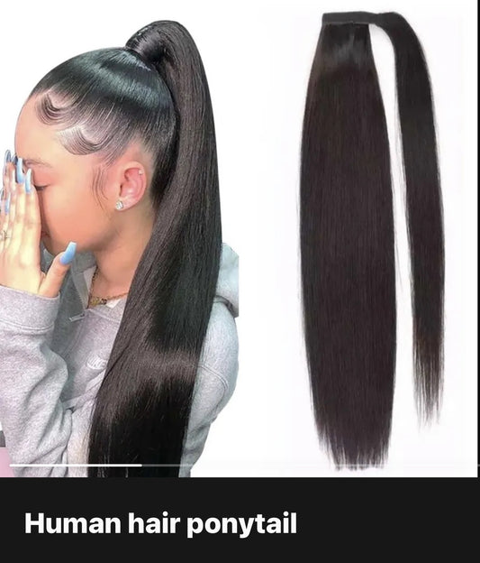 Straight pony tail 16" -28"